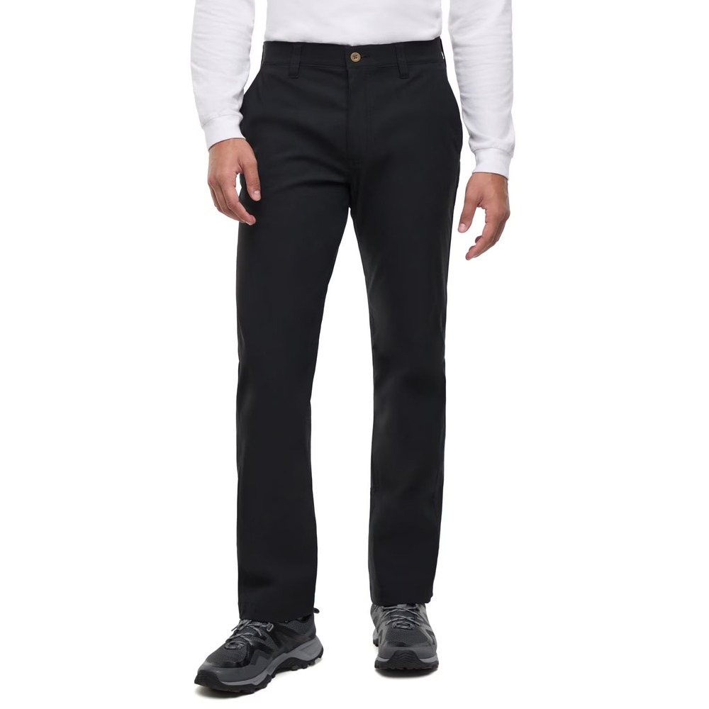 Eddie Bauer Men Tech Chino Pant 32x32 Black Travex Stretch Water Repellent NWT